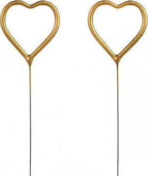 PartyDeco Zimne ognie Serce, złoty, 16.5cm one size