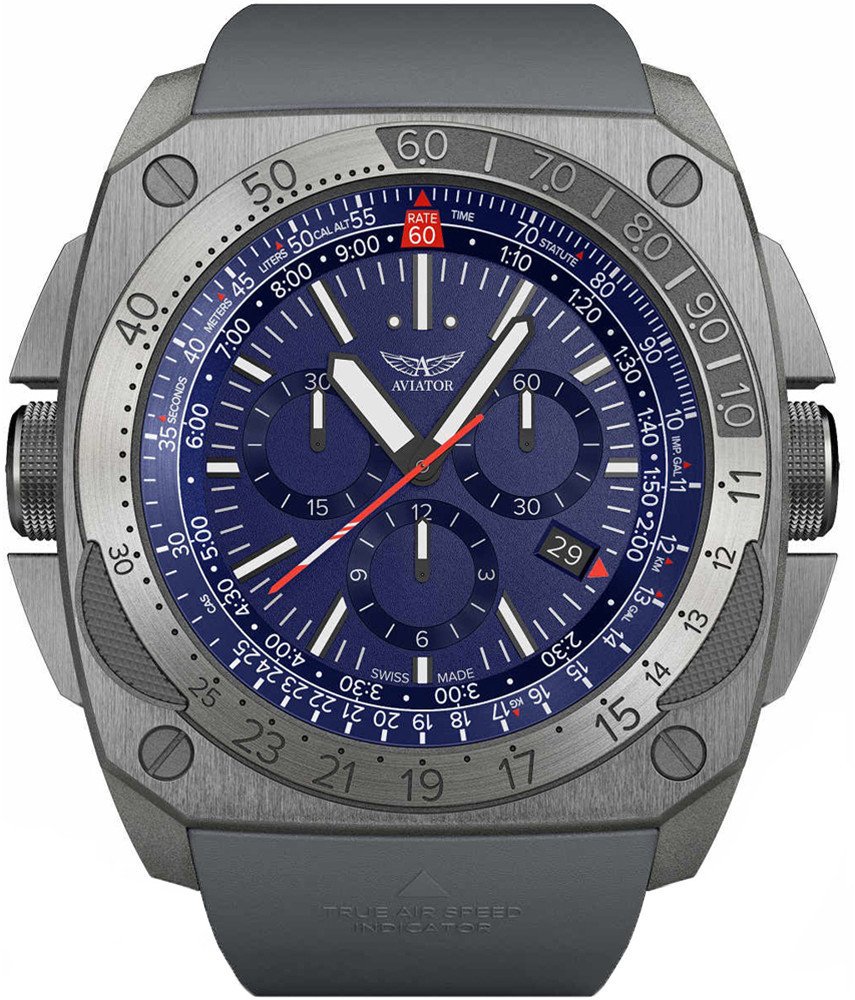 Zegarek męski Aviator M.2.30.0.220.6.GMIG-29 szary