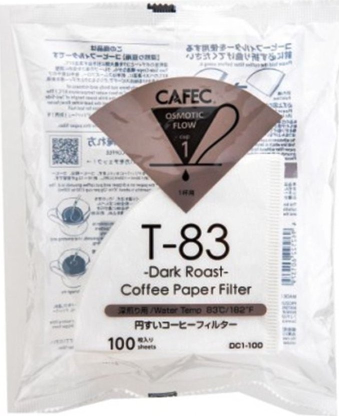 Orion CAFEC Filtry papierowe DARK Roast pojemność 1 filiżanka kolor biały sztuk 100