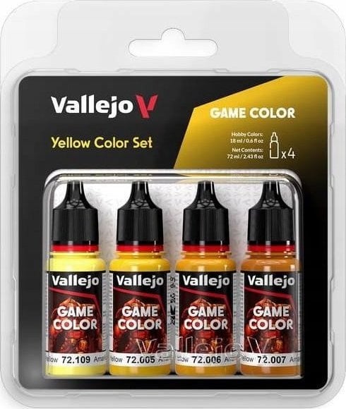 Vallejo Vallejo: 72.378 - Game Color - Yellow Color Set 4 x (18 ml)