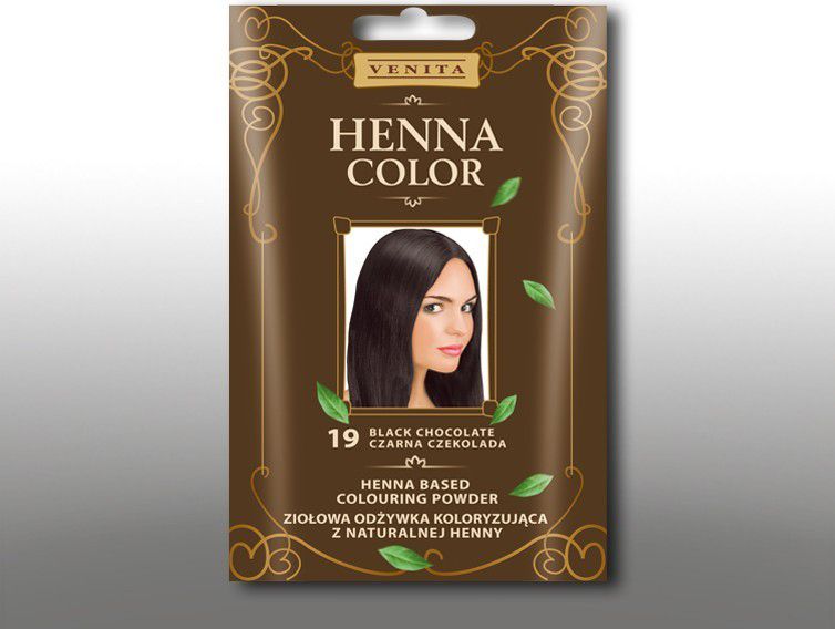 Venita Ziołowa odżywka koloryzująca Henna Color 30g 19 Czarna czekolada