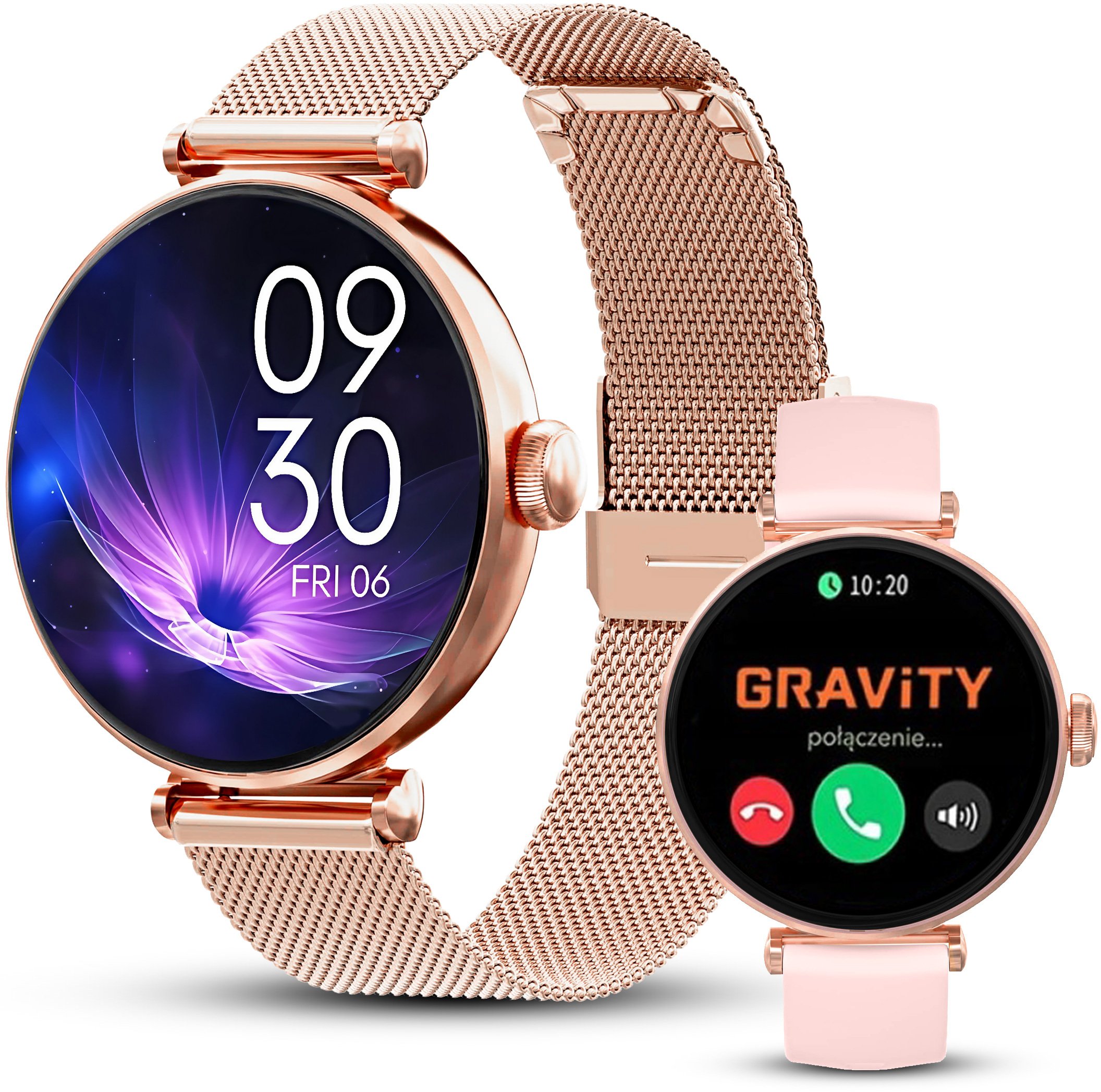 Smartwatch Gravity Zegarek damski SMARTWATCH GT26-1 RG/RG/PK