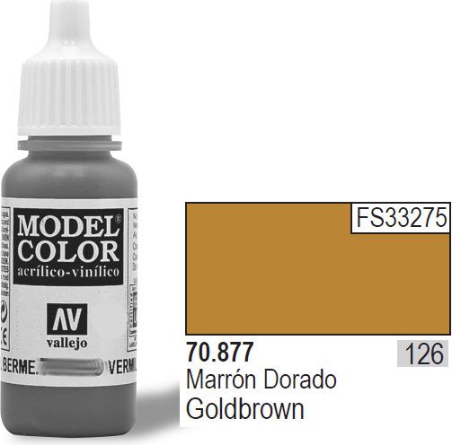 Vallejo Farba Nr126 Goldbrown Matt 17ml - 70877