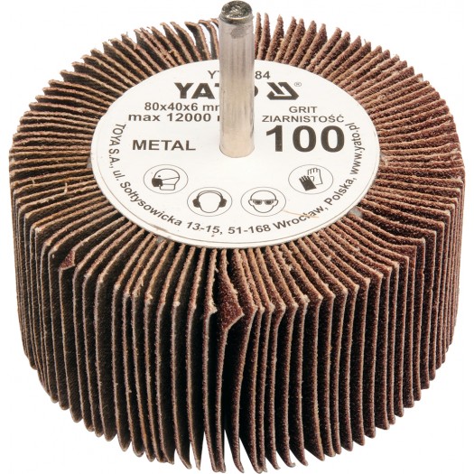 Yato Ściernica listkowa trzpieniowa P40 80 x 40 x 6mm YT-83381
