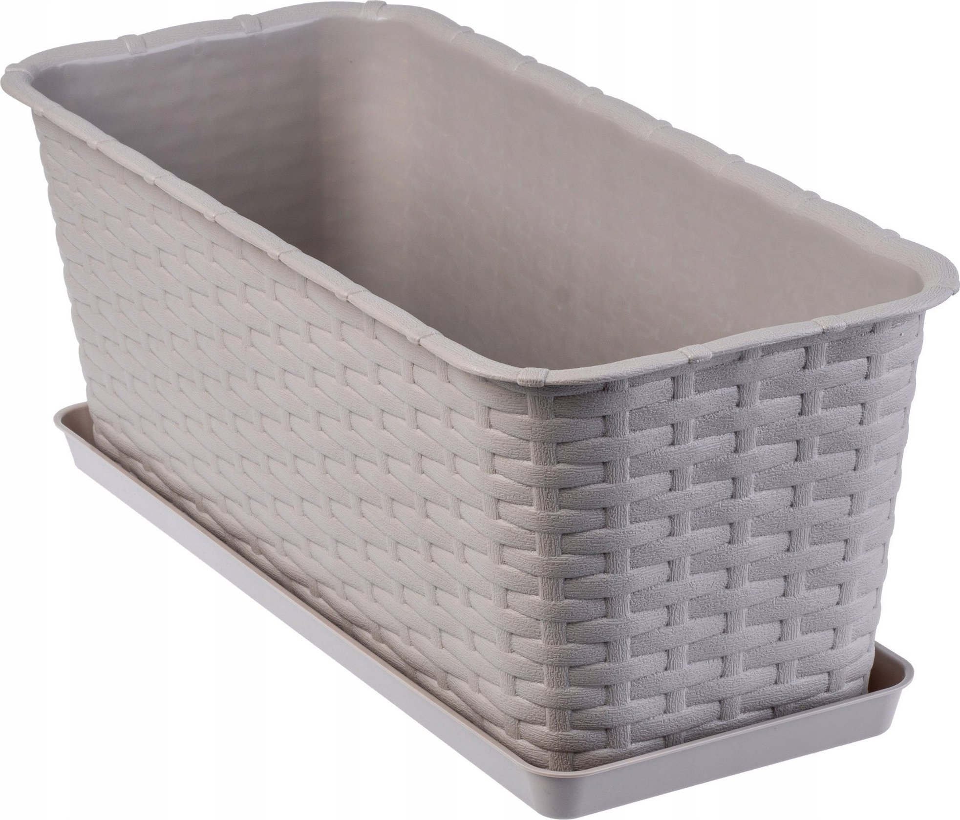 Kadax Doniczka Donica Balkonowa Podstawka 40cm Karmelowa