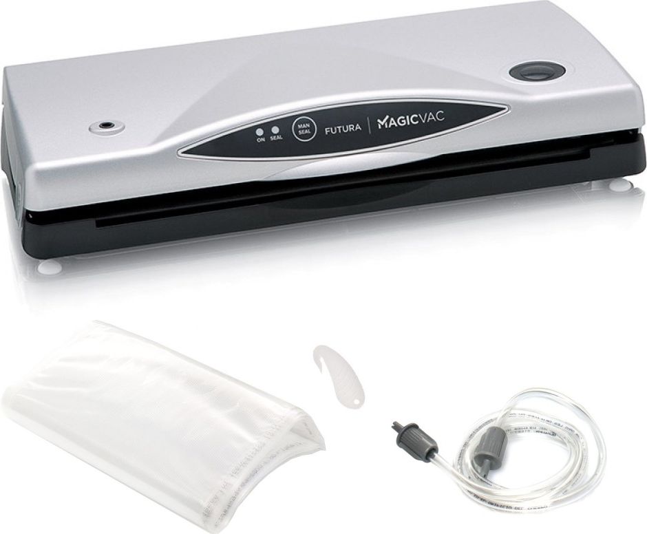 Magic Vac MagicVac FUTURA Automatyczna Zgrzewarka - pakowarka próżniowa listwowa do żywności - do folii i pojemników + 5 dużych torebek + nożyk + węży