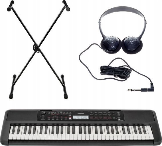 ZESTAW Yamaha PSR-E383 Keyboard 61 Klawiszy Słuchawki Stereo i Statyw 2024