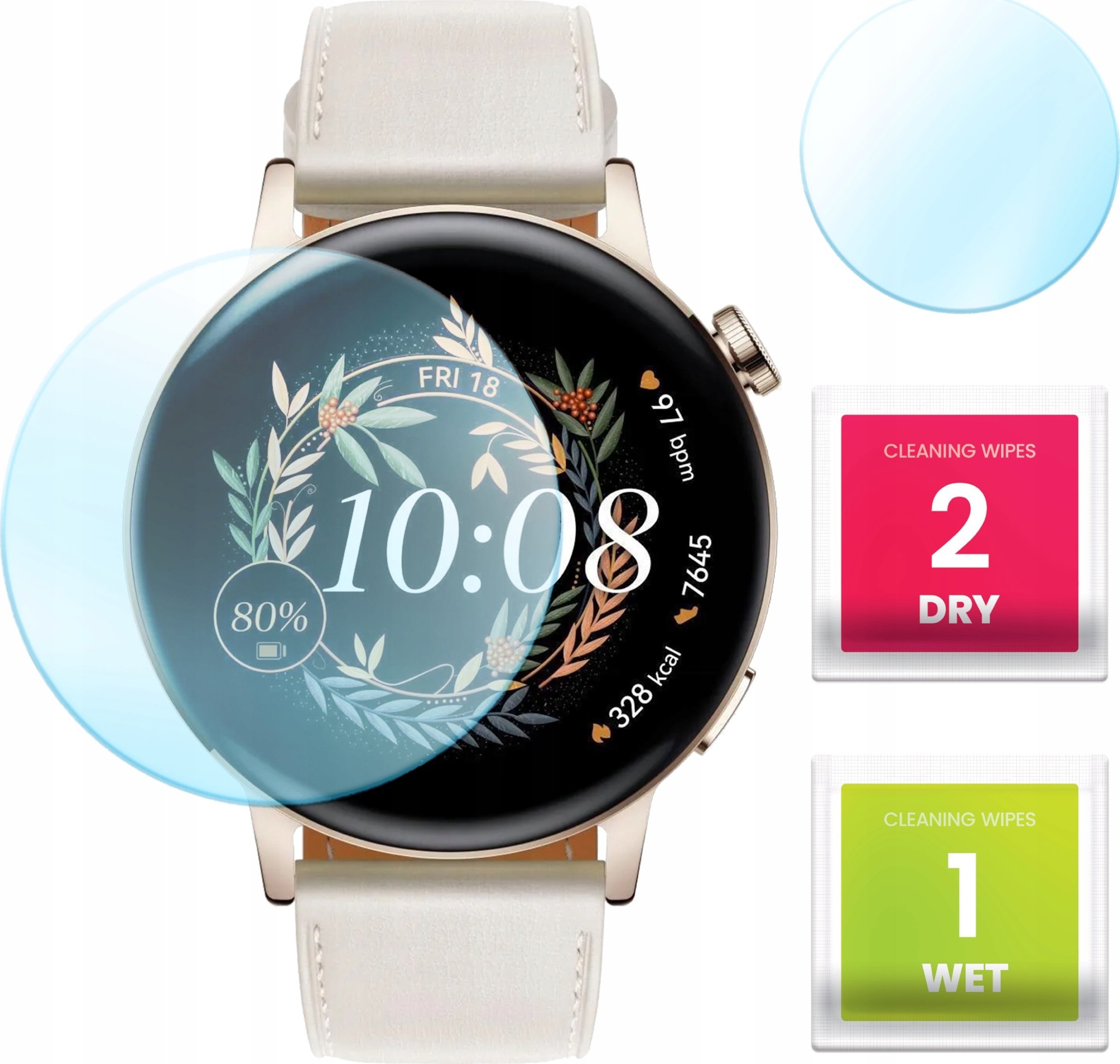 Hello Case Szkło Hybrydowe do Huawei Watch GT 3 (42 mm) (Szybka, Szkiełko, Ochronne)