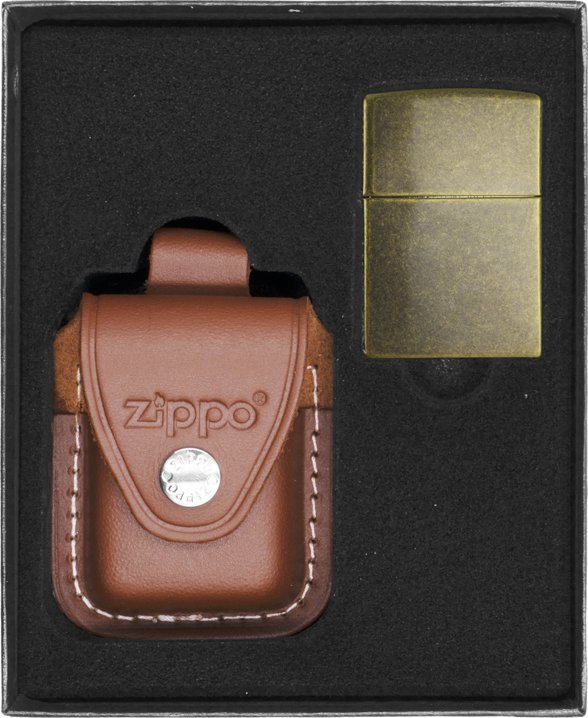 Zestaw ZIPPO Zapalniczka ANTIQUE BRASS Prezentowy No2