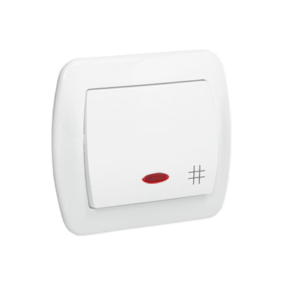 Kontakt-Simon Łącznik krzyżowy z podświetleniem AKORD biały - AW7L/11