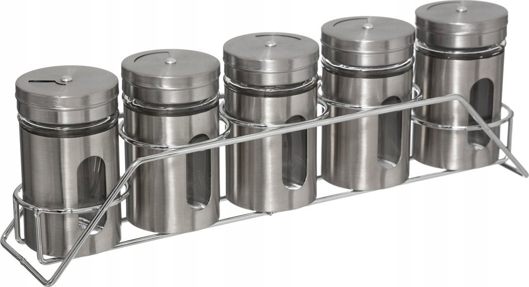 5five Pojemniki na przyprawy, 5 sztuk, stal nierdzewna