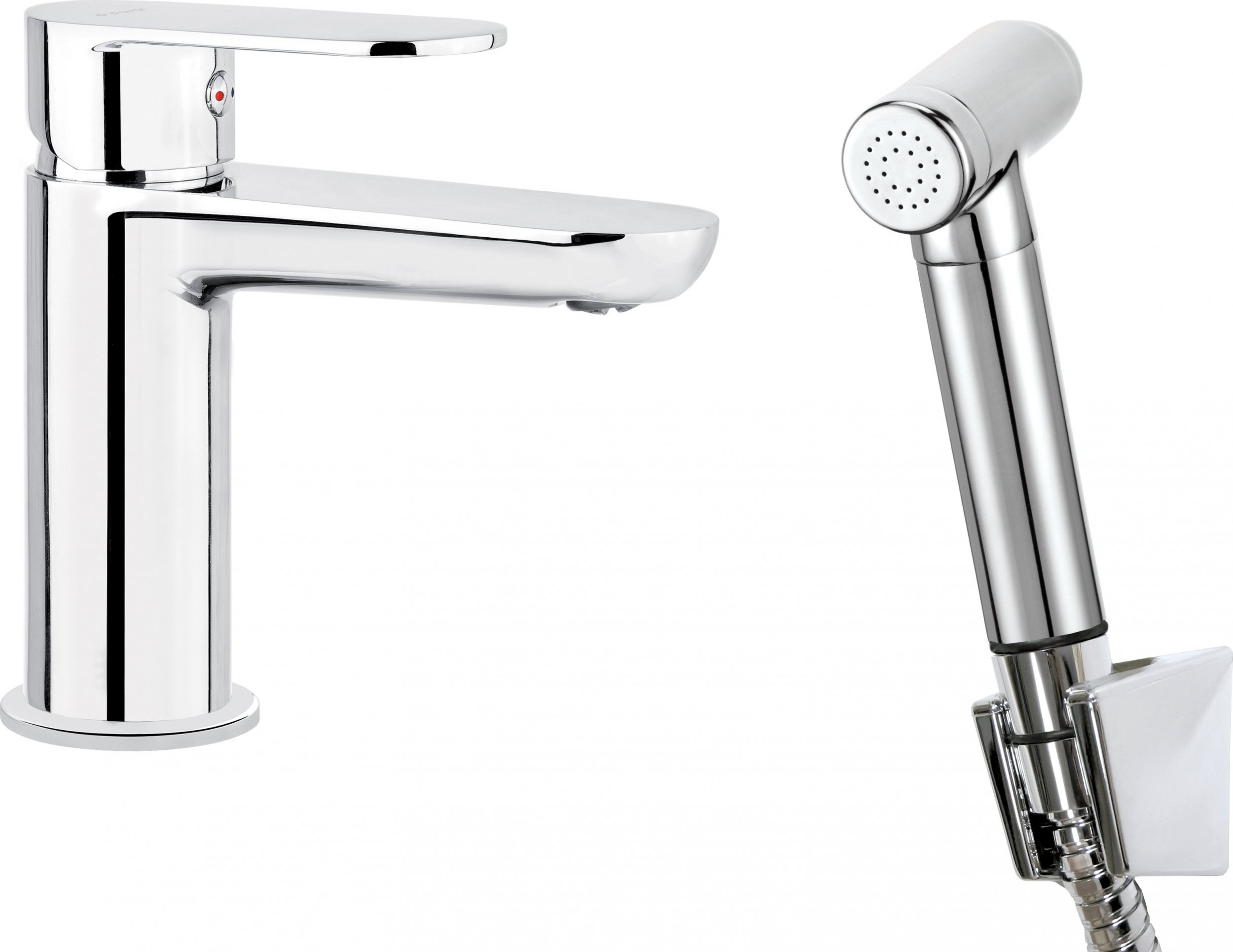 Bateria umywalkowa Deante Alpinia stojąca chrom (BGA_027M)