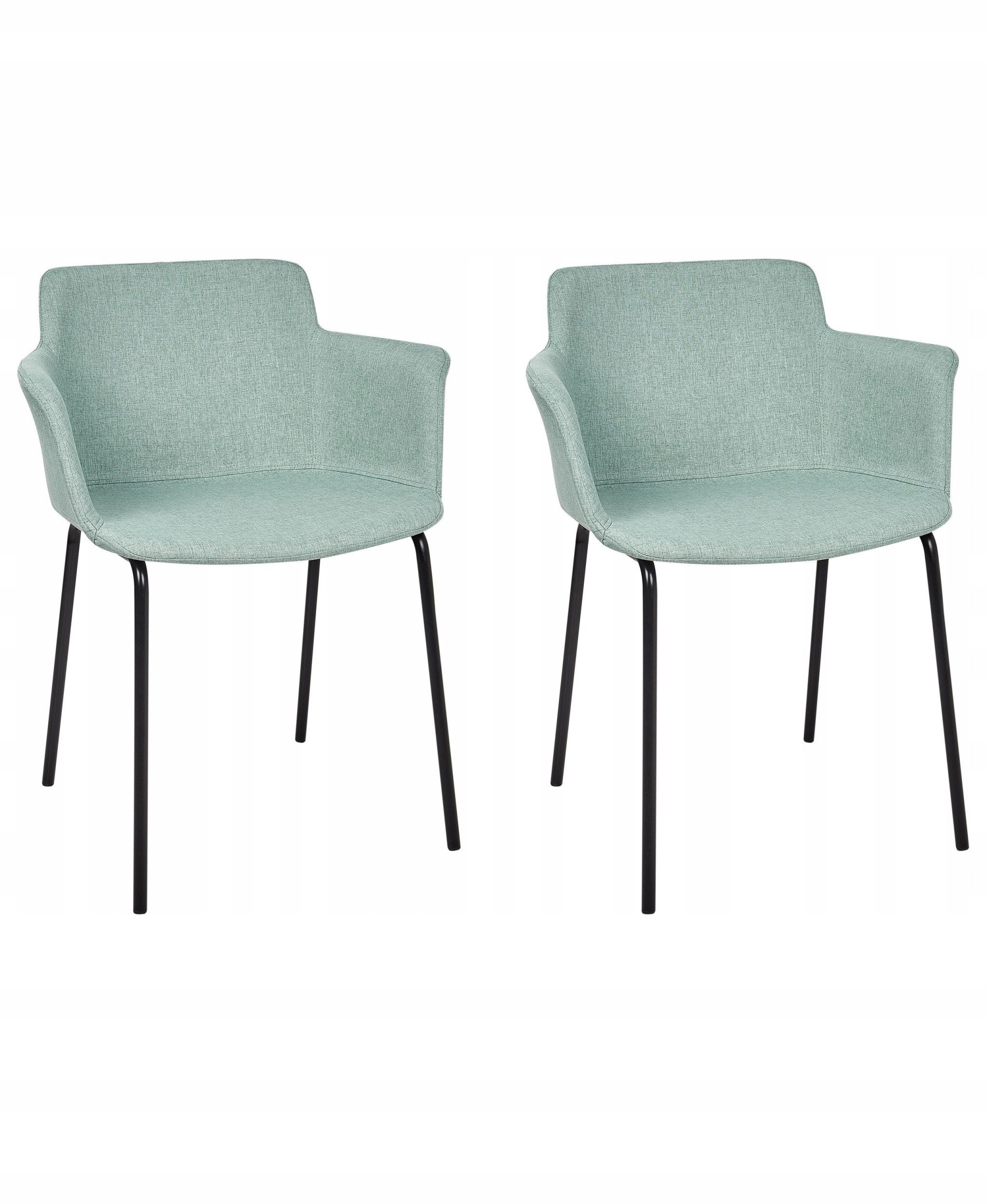 Beliani Zestaw 2 krzeseł do jadalni BELFIELD Miętowy