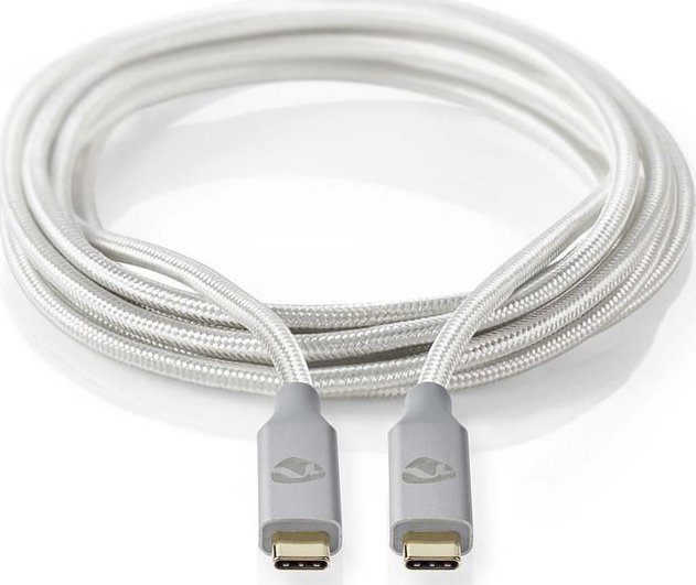 Kabel USB Nedis USB-C - USB-C 2 m Srebrny (CCTB64020AL20)