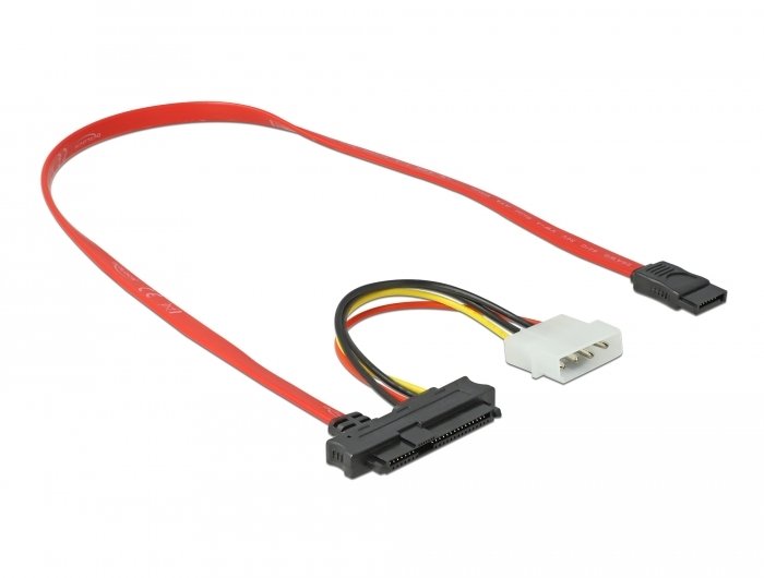 DeLOCK Kabel SAS SFF-8482 + Zasilanie > 1 x SATA 7 pin 0,5 m