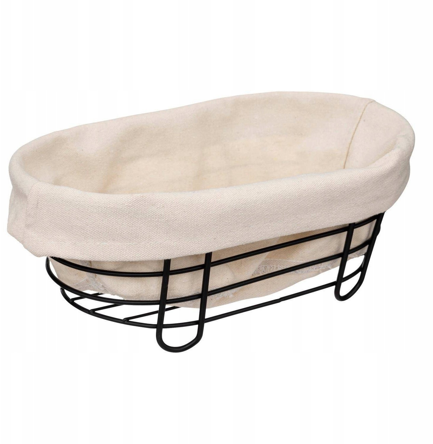 Koszyk na chleb Bistro, owalny, metalowy stelaż