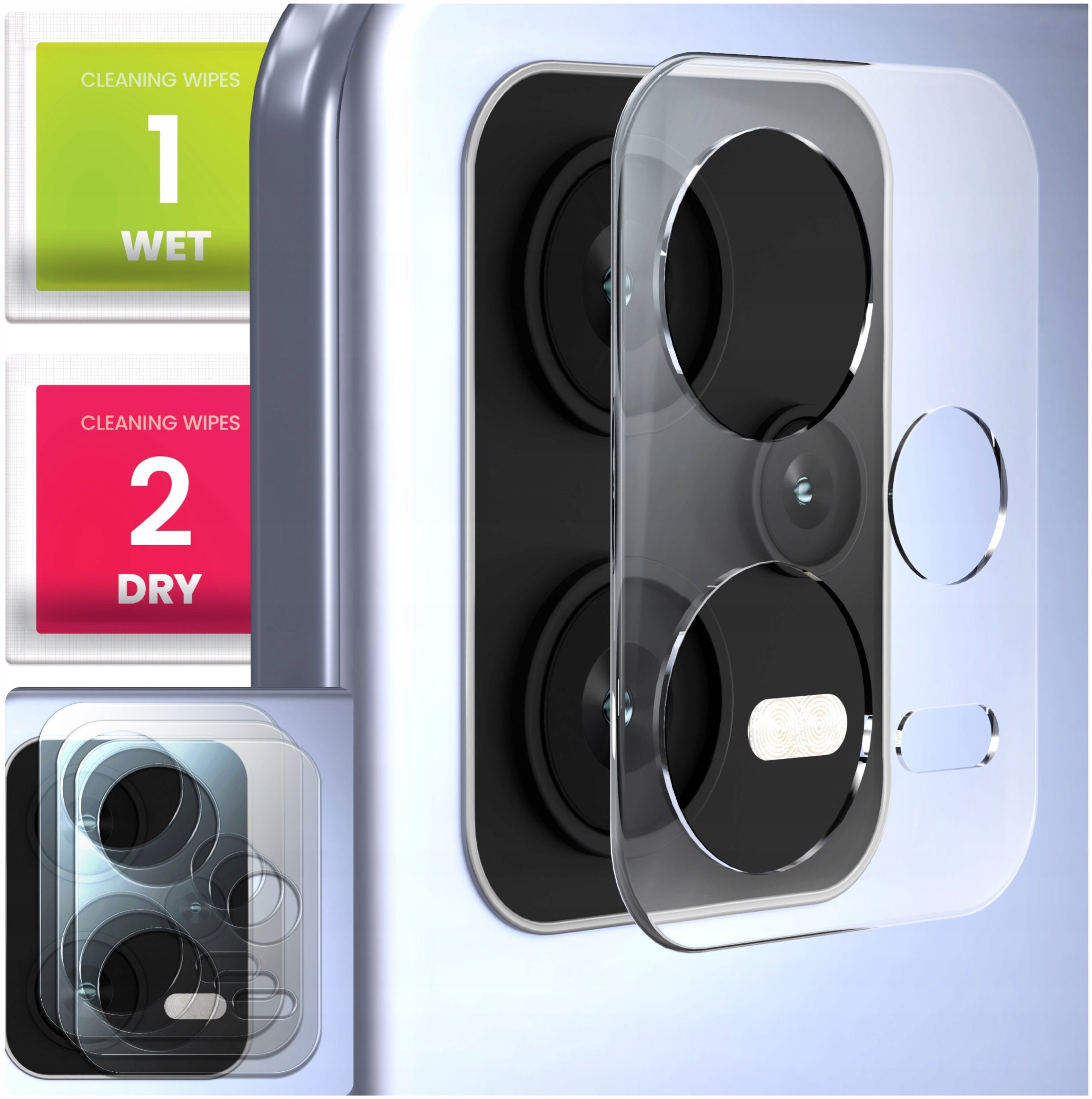 3-PAK Szkło Na Aparat Do Xiaomi Redmi Note 12 5G (Hartowane, Na Obiektyw)