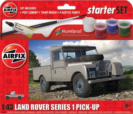 Airfix Samochód Land Rover Pick-Up zestaw z farbami
