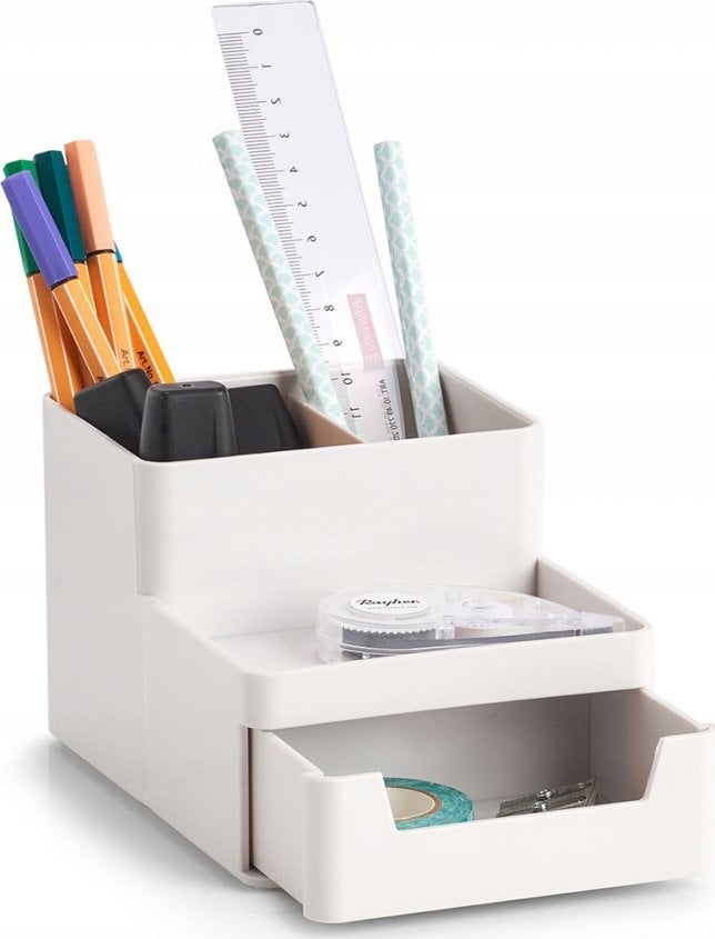 Zeller Organizer na biurko z plastiku, 11,2 x 15,5 x 9,5 cm