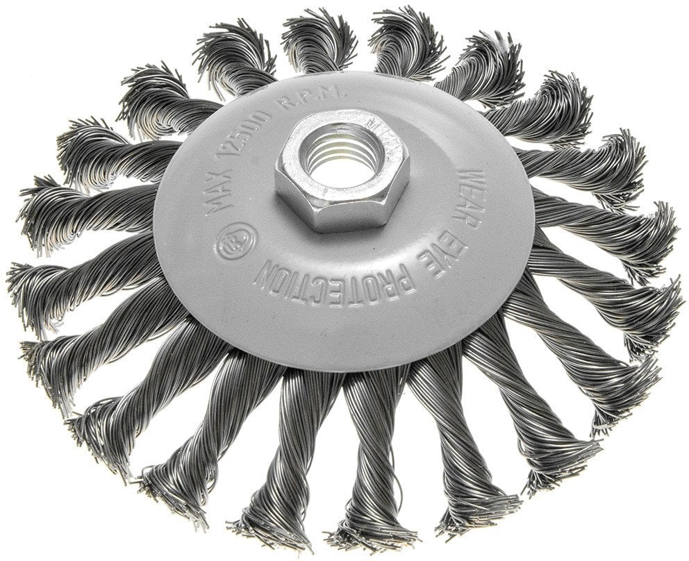 Szczotka druciana tarczowa 125mm, drut skręcony, stalowy M14