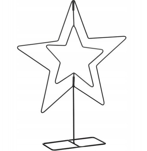 GWIAZDA DEKORACYJNA 50CM CZARNA MICA
