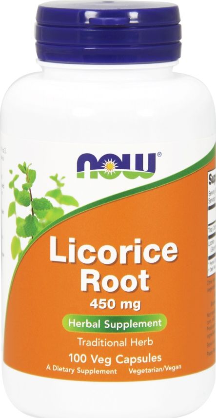 NOW Foods NOW Foods - Korzeń Lukrecji, 450mg, 100 vkaps
