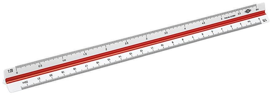 WEDO Dreikantmaßstab 30 cm Architekt 1 weiß