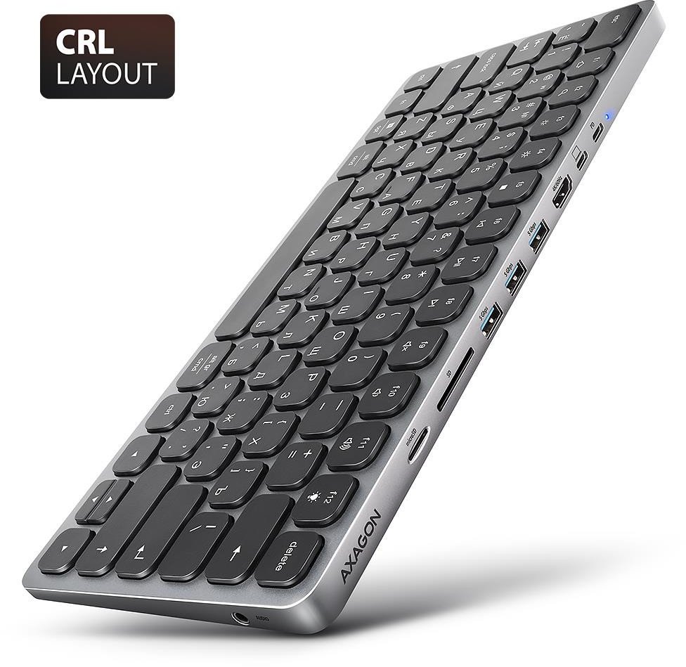KEYBOARD + I/O HUB 9IN1/0.6M HMC-KB-CRL AXAGON