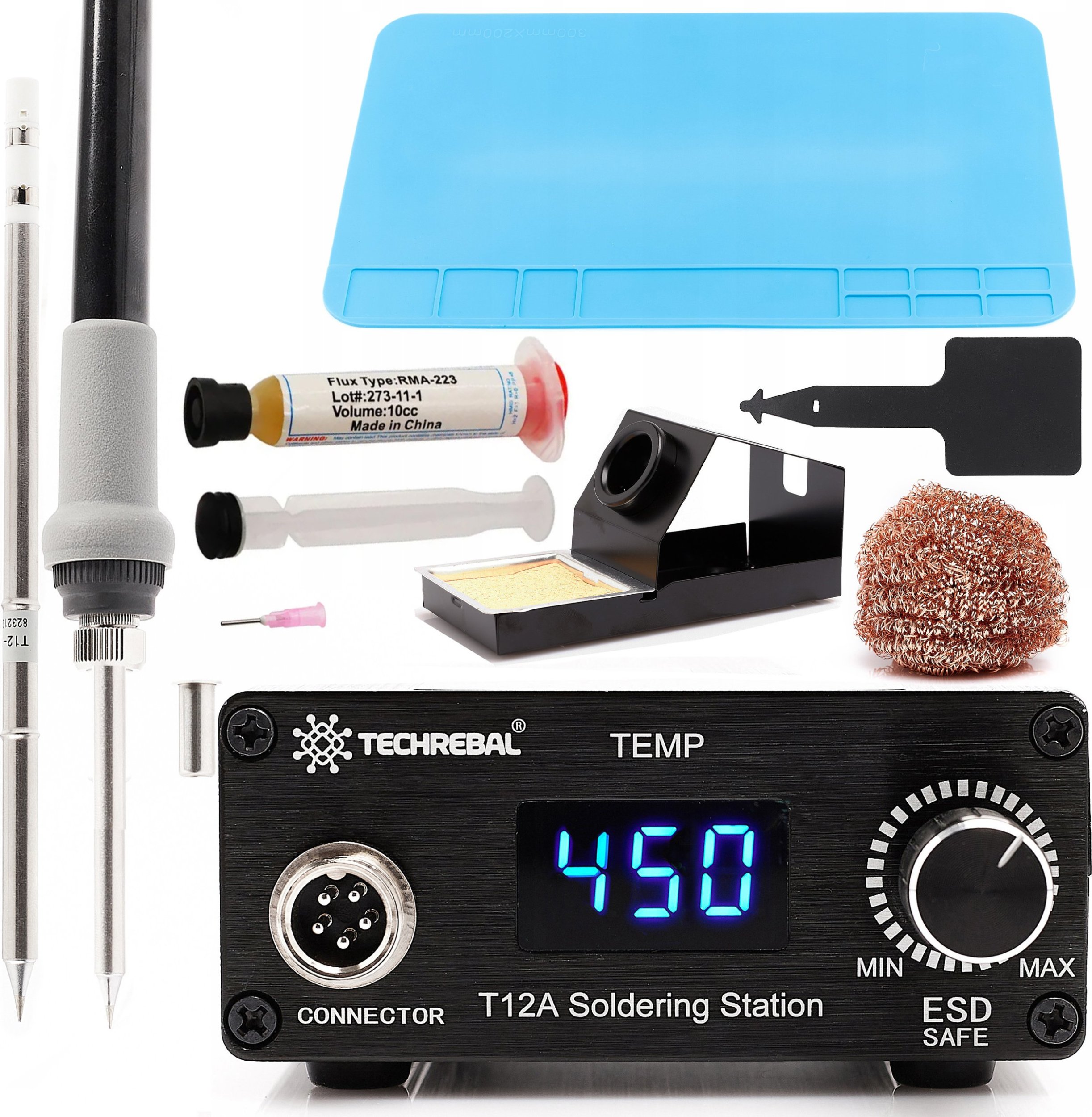 Stacja Lutownicza Techrebal T12A Precyzyjna Szybkie Nagrzewanie Grotu