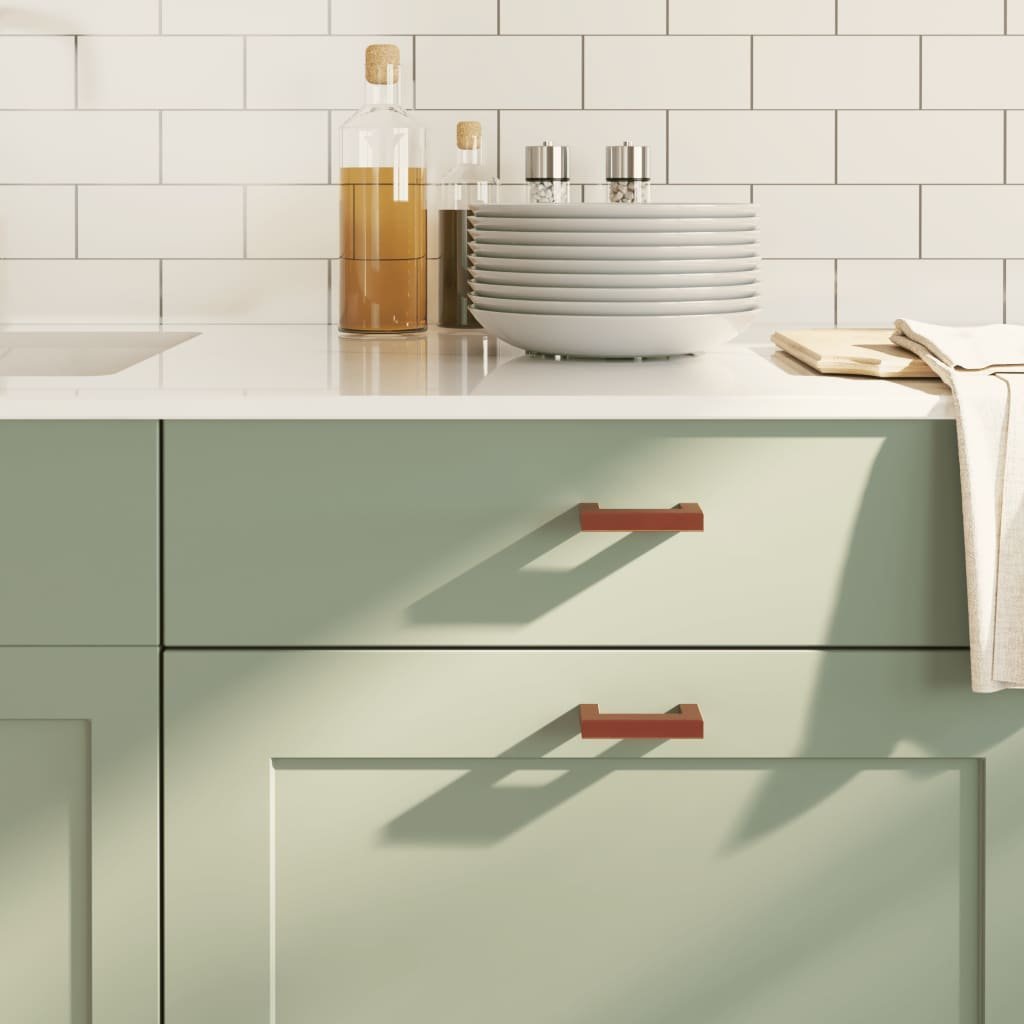 vidaXL vidaXL Uchwyty do szafek, 10 szt., brąz, 64 mm, stal nierdzewna