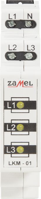 Zamel Wskaźnik zasilania 230V/400V 3xLED żółte TN LKM-01-30 (EXT10000038)