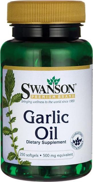 Swanson Swanson - Garlic Oil, 500mg, 250 kapsułek miękkich