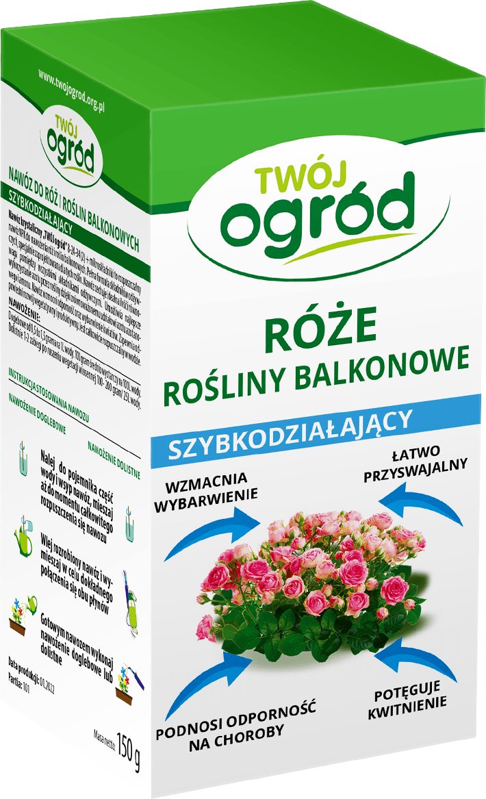 Nawóz krystaliczny do róż i roślin balkonowych 150g Twój Ogród