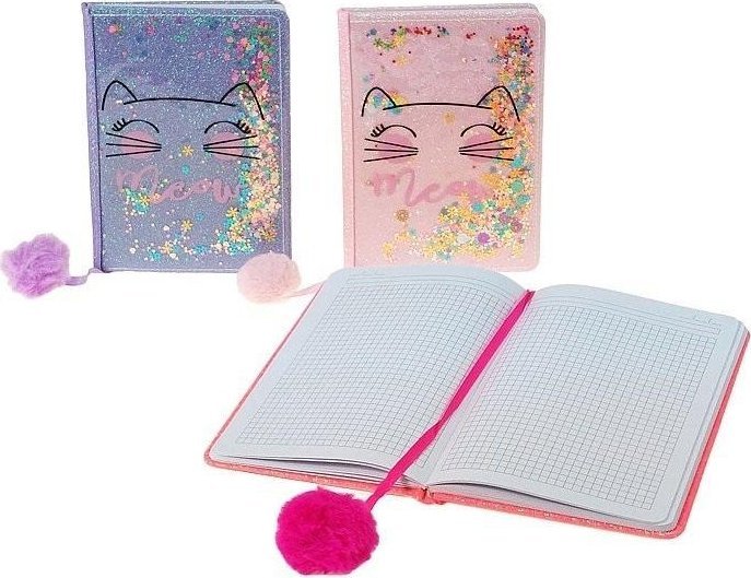 Notes brokatowy Kotek MIX