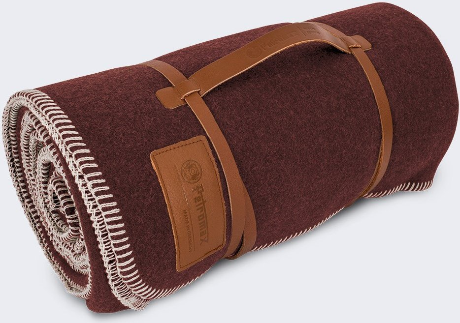 Petromax Koc z Wełny Owczej Petromax 150 x 200 cm Dark Red