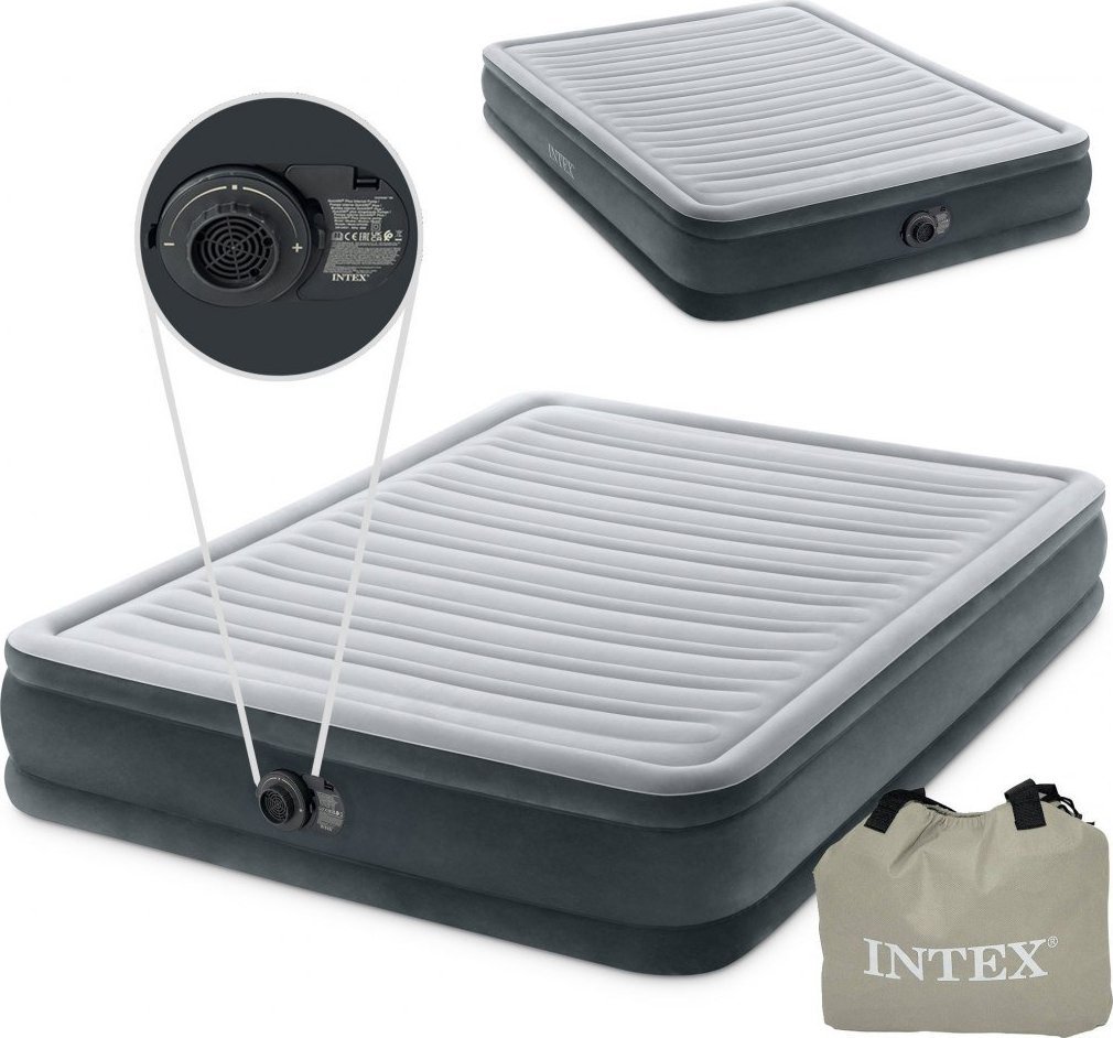 Intex Materac dmuchany łóżko 203x152cm z pompką 2-osobowy 67770ND