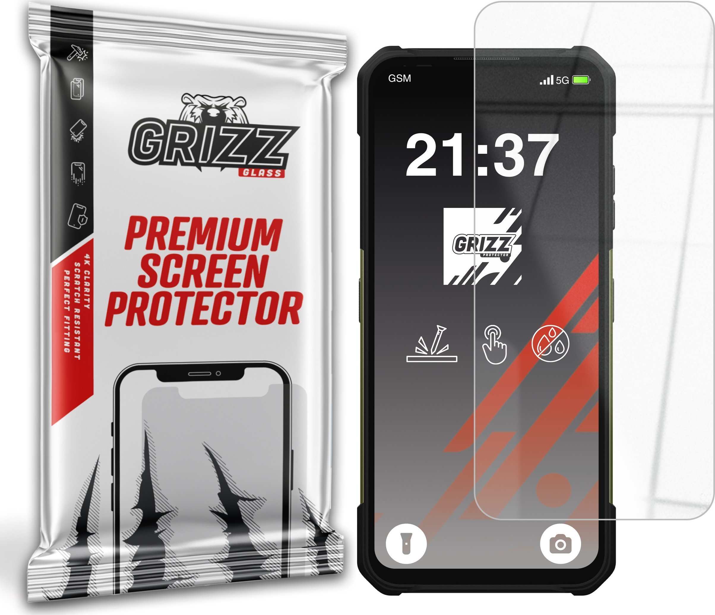 Szkło hybrydowe GrizzGlass HybridGlass do Hammer Construction 2 5G