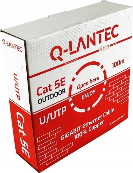 Q-Lantec ML Kabel UTP kat.5e PE 4PR 100m ZEWNĘTRZNY SUCHY (KIU5OUTS100Q)