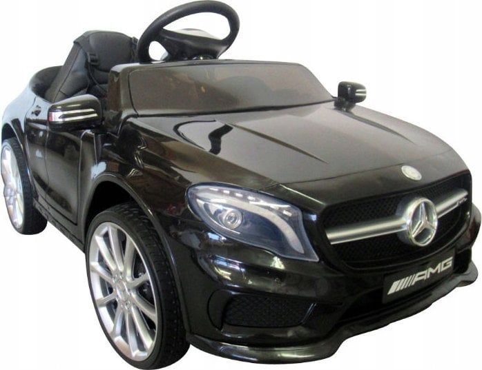 Mercedes GLA45 czarny Miękkie koła Eva, miękki fotelik Licencja