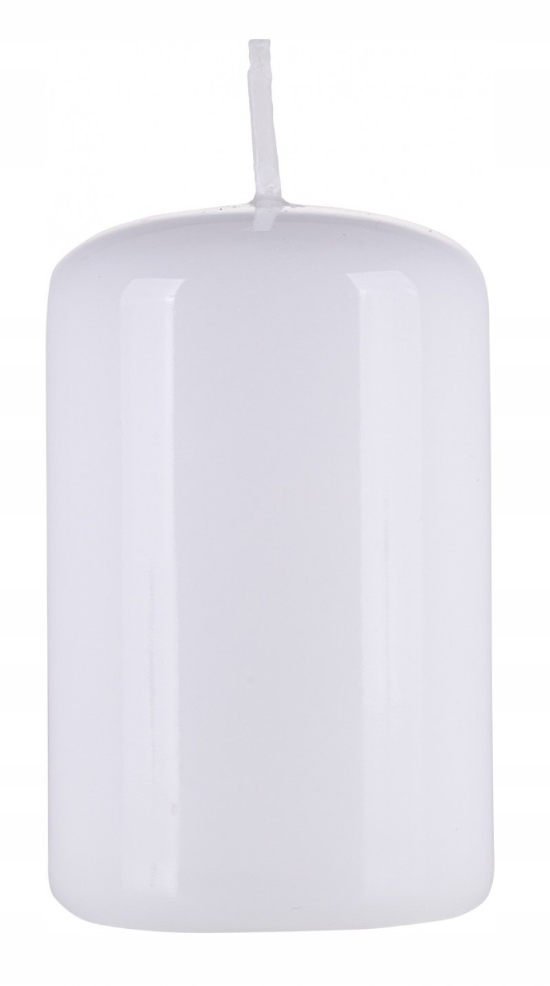 Donau Home Świeca słup Standard Gloss, 50x80mm, biały