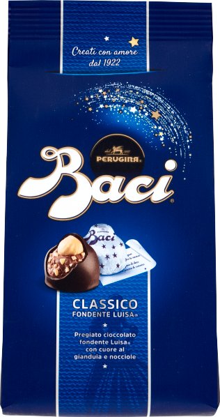 Perugina Pralina z gorzkiej czekolady z nadzieniem z orzechów laskowych 125g -