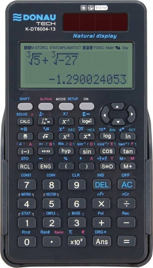 Kalkulator Donau Kalkulator naukowy TECH zapis 417 funkcji 150x85x19 mm grafitowy