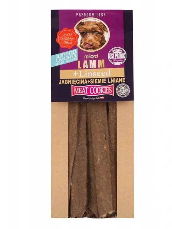 Ciastka dla psa Milord z jagnięciną i siemieniem lnianym 80 g