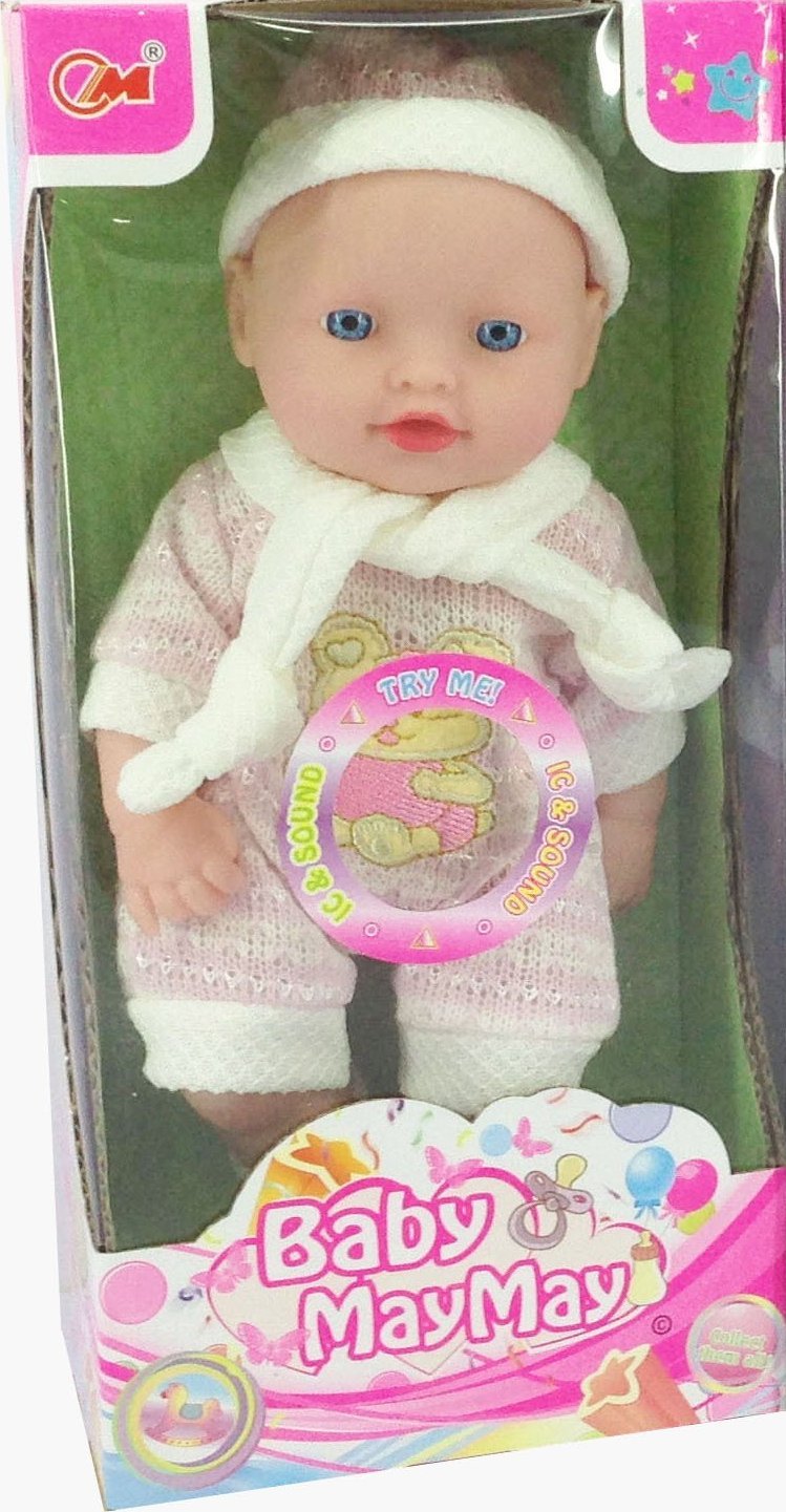 Happy Kiddo Lalka bobas jak żywa duża miękka interaktywna mówi ubranka pudełko prezent