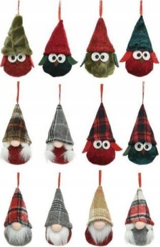 Kaemingk Zawieszka świąteczna na choinkę figurka mix 10 cm