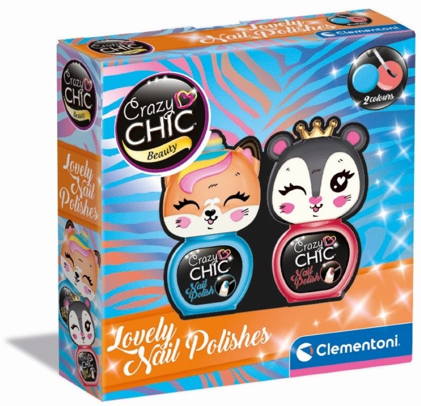 Nagų lakas vaikams Clementoni Crazy Chic, 2 vnt.