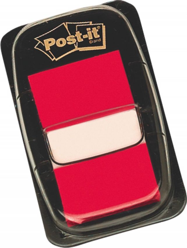 Post-it ZAKŁADKI POST-IT 25 X 43 MM 680-1 50 CZERWONE KARTEK