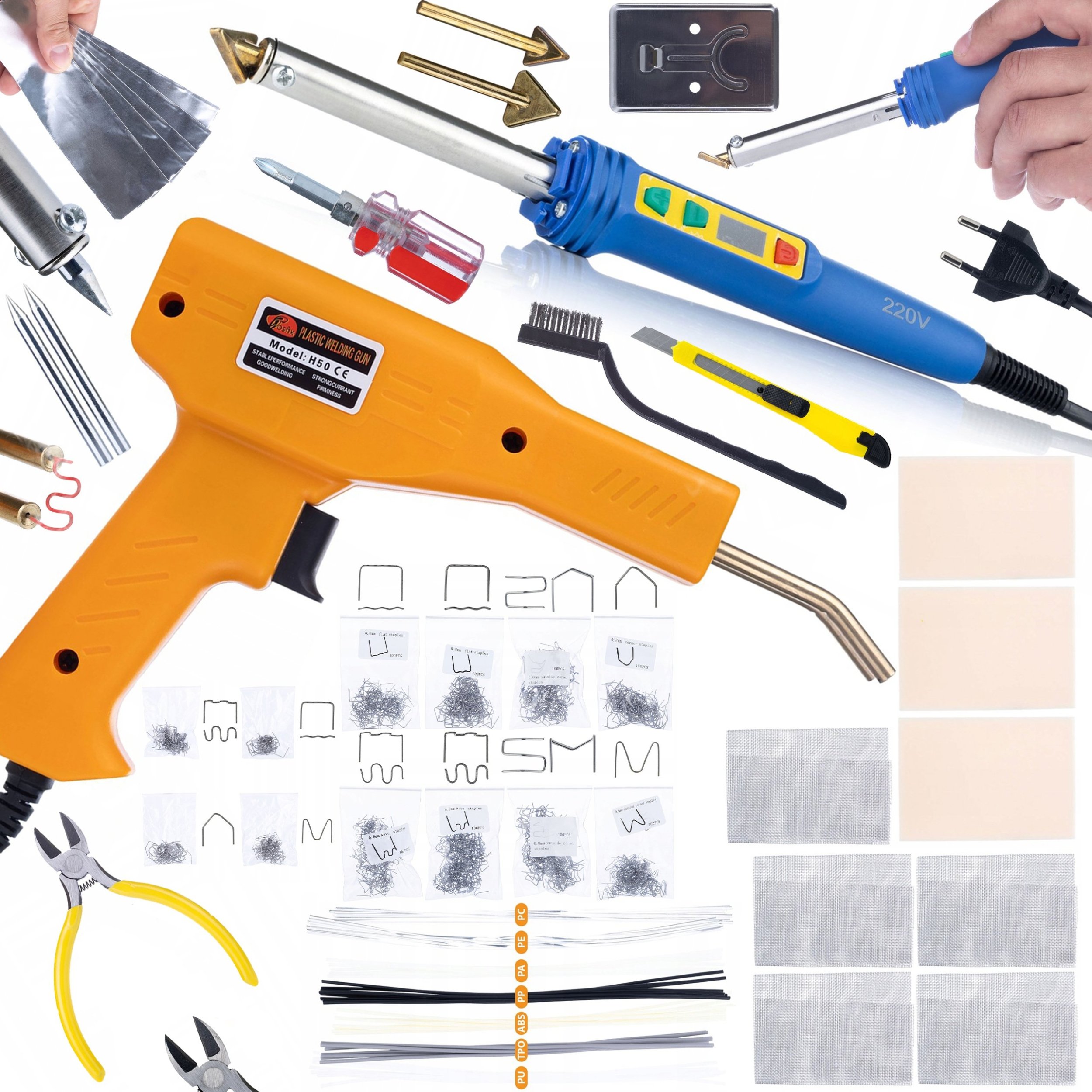 Rosfix LUTOWNICA BLUE KONG 120W + ZSZYWACZ 200 ZSZYWEK + 800 ZSZYWEK 8 RODZAJÓW