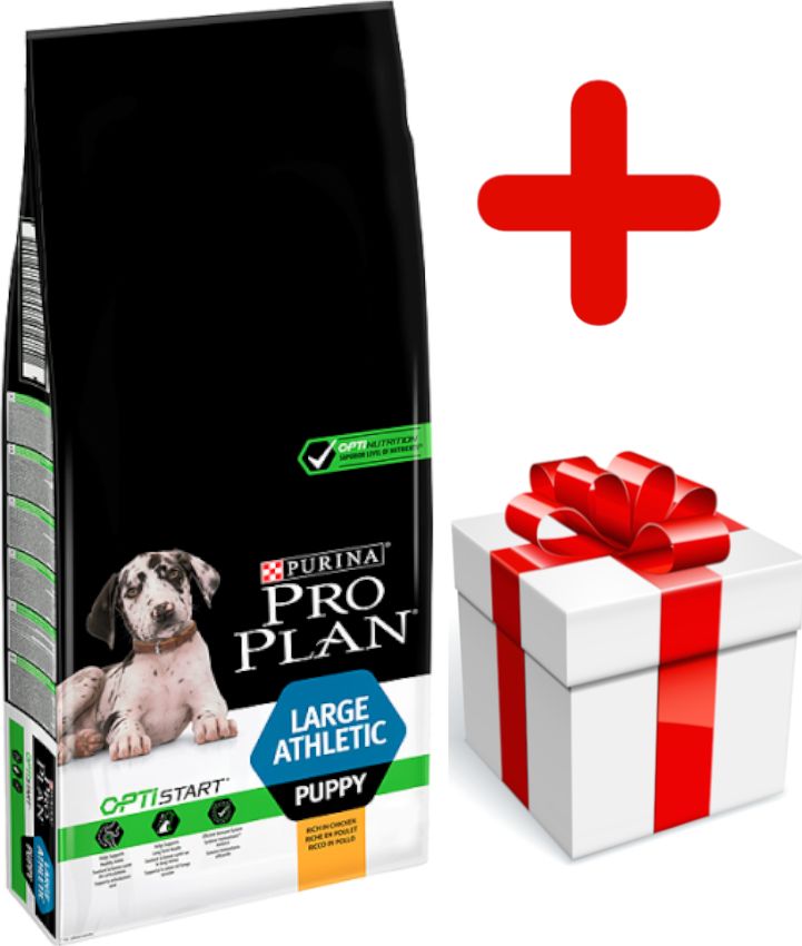 Purina Purina Pro Plan Large Puppy Athletic Optistart, kurczak i ryż 12kg + niespodzianka dla psa GRATIS!