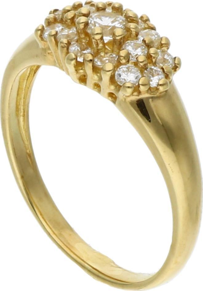 Rosanto Złoty pierścionek bogato zdobiony cyrkoniami roz. 11 333 8k